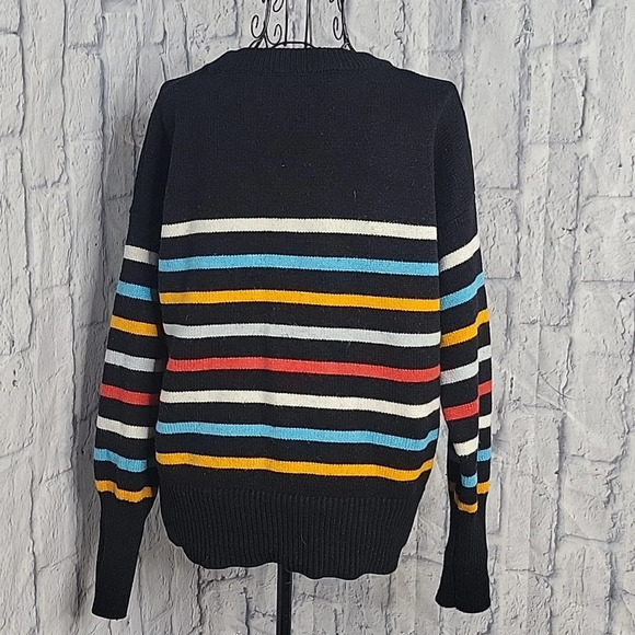 PHILOSOPHY Multicolored Striped Women's Sweater Large - Picture 6 of 7